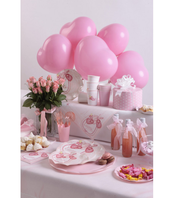 Piatti Piani di Carta a Petalo Eccomi Rosa 27 cm 2 confezioni