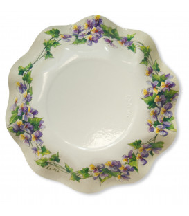 Piatti Fondi di Carta a Petalo Violette 24 cm 2 Confezioni