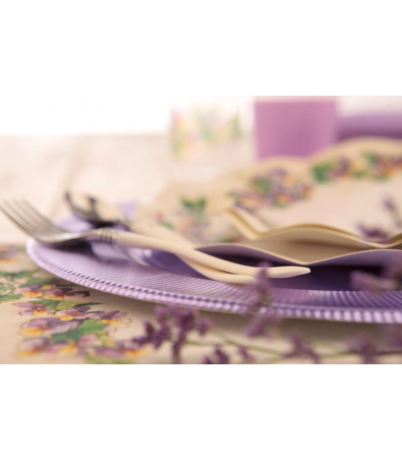 Piatti Fondi di Carta a Petalo Violette 24 cm 2 Confezioni
