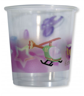 Bicchieri di Plastica PPL Primo Compleanno Palloncini Rosa 250 cc 3 confezioni