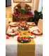 Piatti Piani di Carta a Petalo Natale Romantico 24 cm