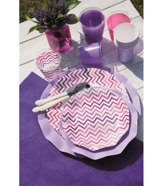 Bicchieri di Plastica 300 cc Zig Zag Rosa 3 confezioni