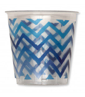 Bicchieri di Plastica Zig Zag Blu 300 cc