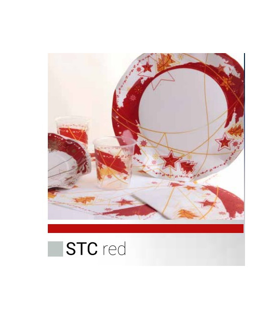 Tovaglioli Stella Rossa - Stella Oro 33 x 33 cm