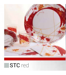 Bicchieri di Plastica PPL Stella Rossa 250 cc