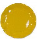 Piatti Piani di Carta a Petalo Giallo 24 cm