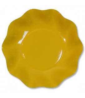 Piatti Fondi di Carta a Petalo Giallo 18,5 cm