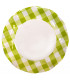 Piatti Piani di Carta Vichy a Quadri Bianco Verde Lime 27 cm