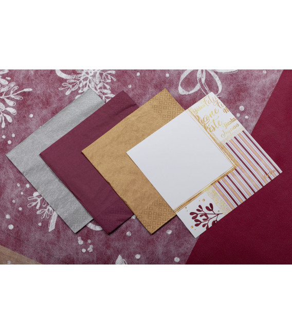Piatti Fondi di Carta a Petalo Rose Gold Christmas 18,5 cm