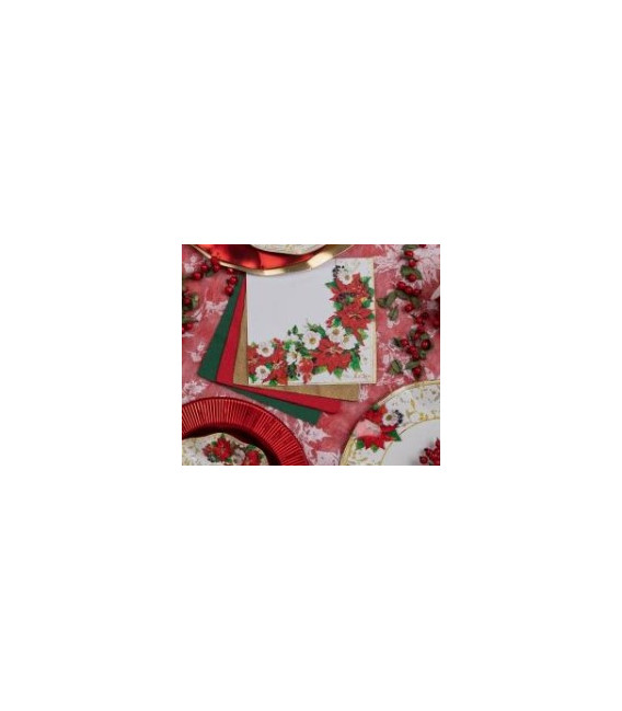 Piatti Fondi di Carta a Petalo Lucky Christmas 18,5 cm