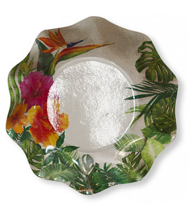 Piatti Fondi di Carta a Petalo Tropical 18,5 cm