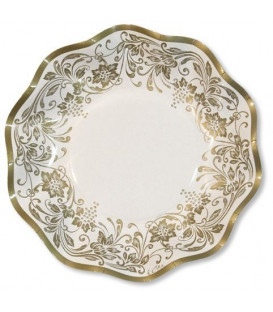 Piatti Fondi di Carta a Petalo Noblesse Oro 24 cm