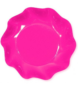 Piatti Fondi di Carta a Petalo Rosa Pink 24 cm