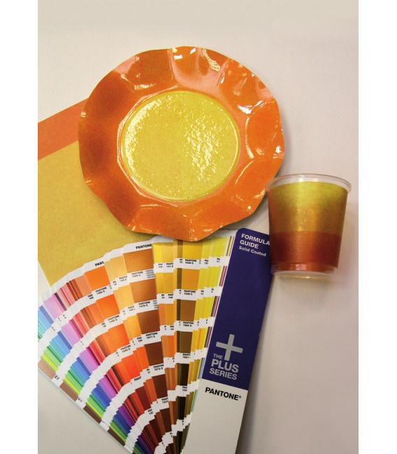 Piatti Piani di Carta a Petalo Bicolore Giallo - Arancione 21 cm