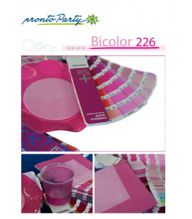 Piatti Piani di Carta a Petalo Bicolore Pink - Fucsia 21 cm