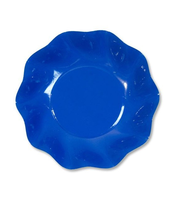 Piatti Fondi di Carta a Petalo Blu Cobalto 18,5 cm