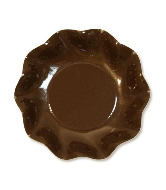 Piatti Fondi di Carta a Petalo Marrone Cioccolato 18,5 cm