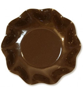 Piatti Fondi di Carta a Petalo Marrone Cioccolato 18,5 cm