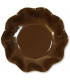 Piatti Fondi di Carta a Petalo Marrone Cioccolato 18,5 cm