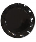 Piatti Piani di Plastica a Petalo Nero 26 cm 2 confezioni