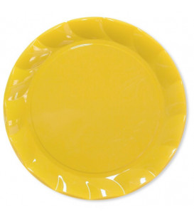 Piatti Piani di Plastica a Petalo Giallo 20 cm 2 confezioni