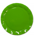 Piatti Piani di Plastica a Petalo Verde 26 cm 2 confezioni