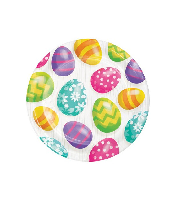 Piatto 23 cm Easter Eggs 8 pz