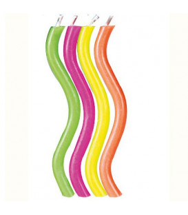 Candles 'Trick' Hot Colors Wavy Sparkler 10 Pz Wilton