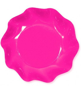 Piatti Fondi di Carta a Petalo Rosa Pink 18,5 cm