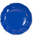 Piatti Piani di Carta a Petalo Blu Cobalto 27cm