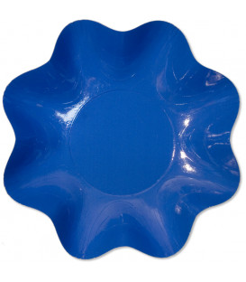 Zuppiera Grande di Carta a Petalo Blu cobalto 35 cm 1 pz