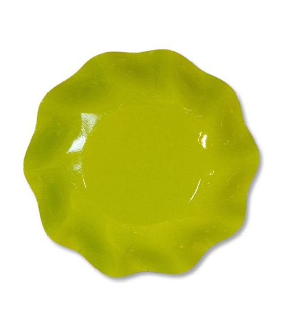 Piatti Fondi di Carta a Petalo Verde Lime 18,5 cm