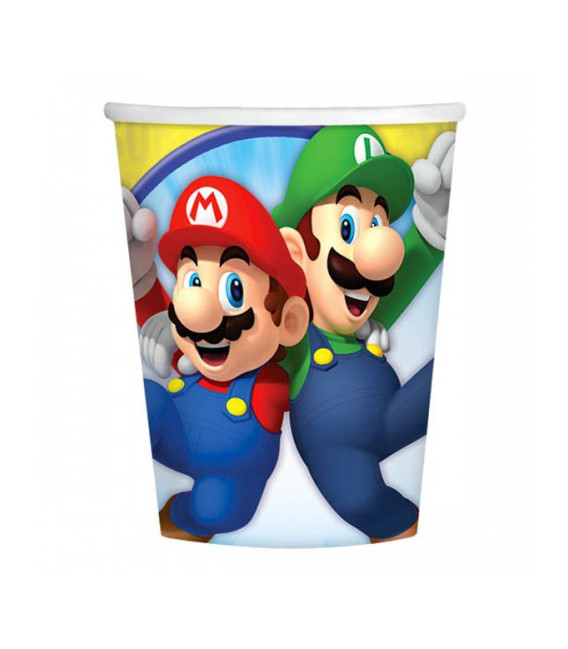 Bicchiere 266 ml Supermario 8 pz