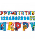 Festone snodabile Happy Birthday personalizzabile 190 x 18 cm Supermario 1 pz