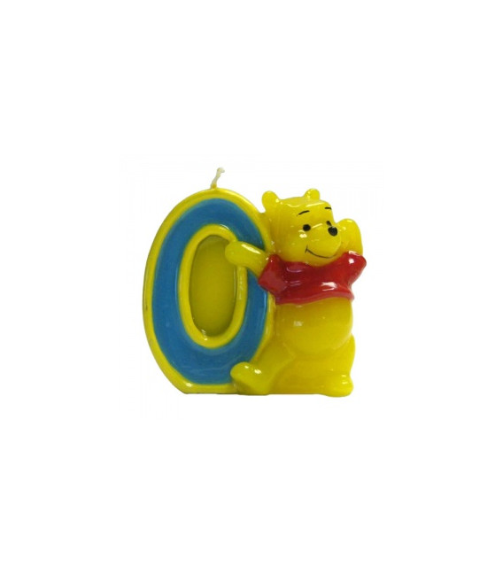 Candelina Numero 0 Winnie Pooh 6 cm 1 Pz