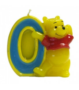 Candelina Numero 0 Winnie Pooh 6 cm 1 Pz