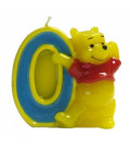 Candelina Numero 0 Winnie Pooh 6 cm 1 Pz