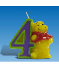 Candelina Numero 4 Winnie Pooh 6 cm 1 Pz