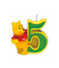 Candelina Numero 5 Winnie Pooh 6 cm 1 Pz