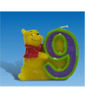 Candelina Numero 9 Winnie Pooh 6 cm 1 Pz