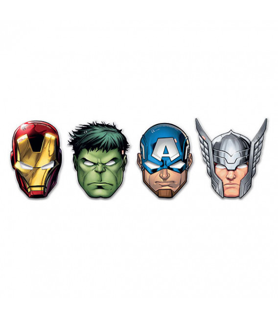 Maschere Avengers Mighty 6 pz