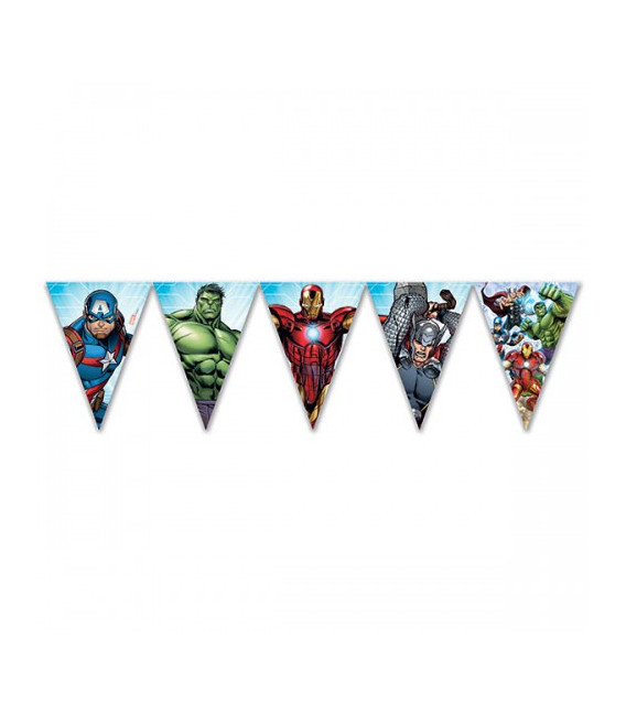 Festone bandierine triangolari Avengers Mighty 230 cm 1 pz