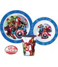 Servizio da tavola Avengers plastica per microonde 3 Pz