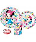 Servizio da tavola Minnie plastica per microonde 3 Pz