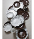 Piatti Piani di Carta a Petalo Marrone Cioccolato 24 cm