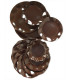 Piatti Fondi di Carta a Petalo Marrone Cioccolato 24 cm