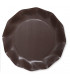 Piatti Piani di Carta Compostabile a Petalo Marrone cioccolato 27 cm