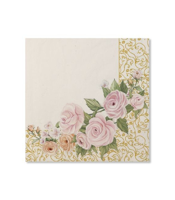 Tovaglioli Rose Flower 33 x 33 cm 3 confezioni