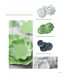 Piatti Piani di Carta a Petalo Verde chiaro Perlato 27 cm