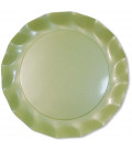 Piatti Piani di Carta a Petalo Verde chiaro Perlato 32,4 cm